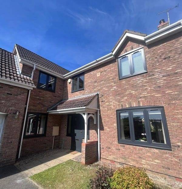 Modern anthracite UPVC Windows installed in Peterborough