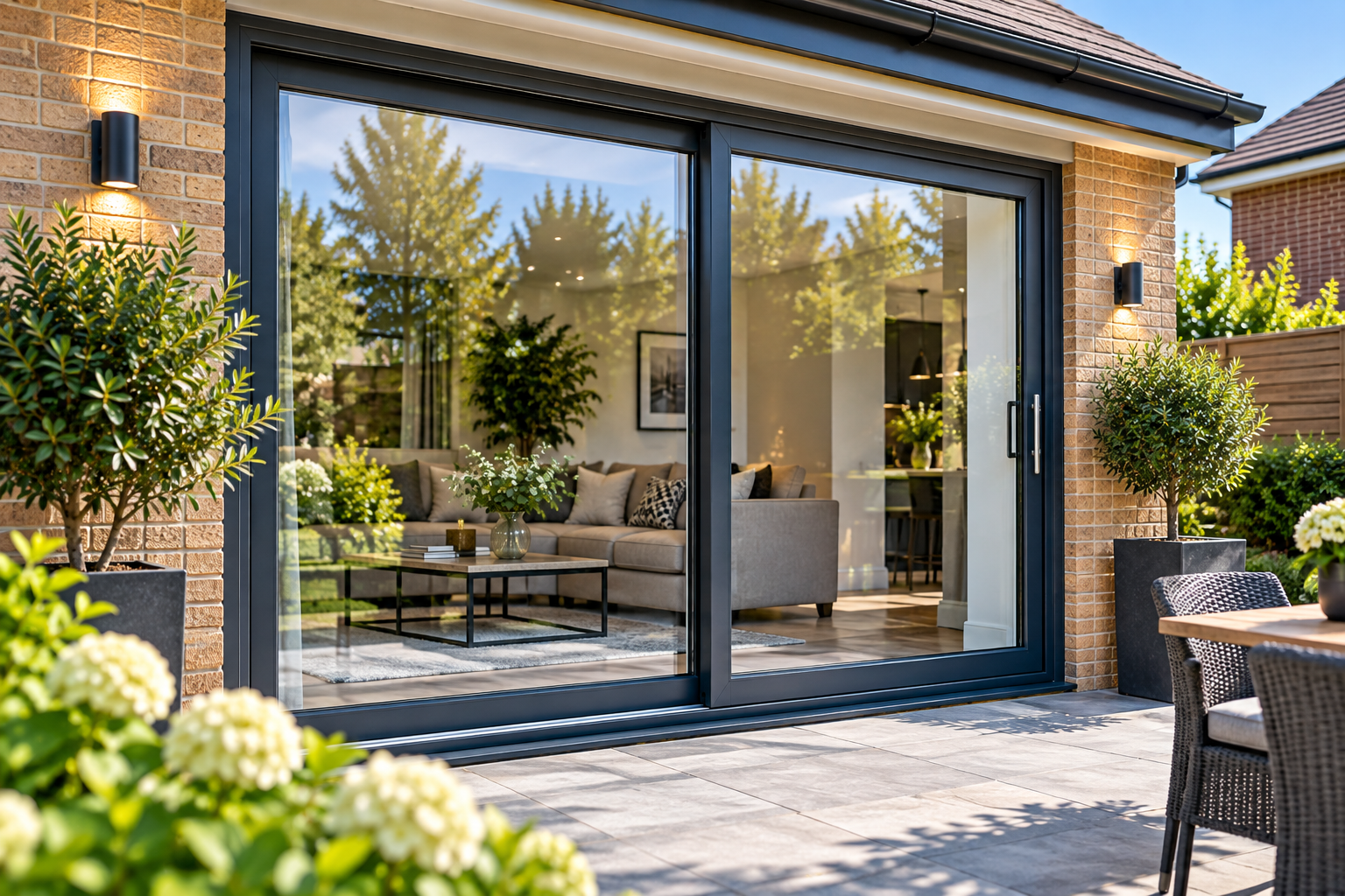 Modern sliding glass patio door Peterborough