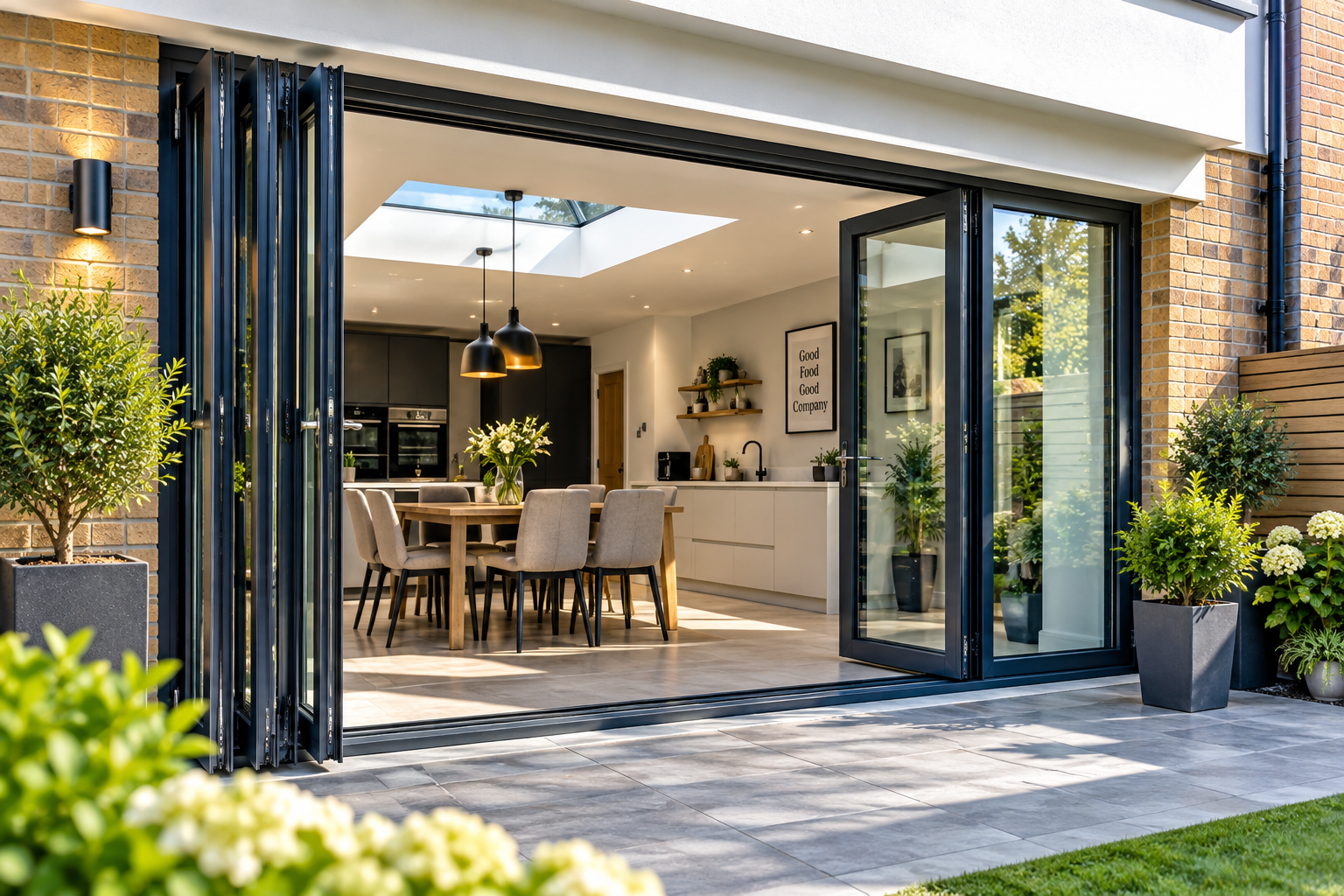 Modern bi-fold doors Peterborough