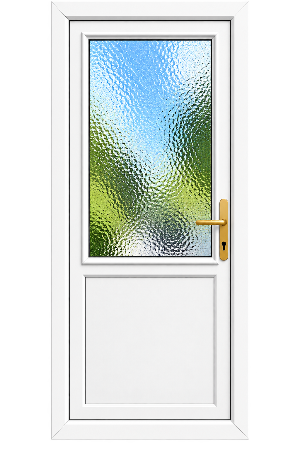 Manor Half Flat Panel uPVC back door Peterborough